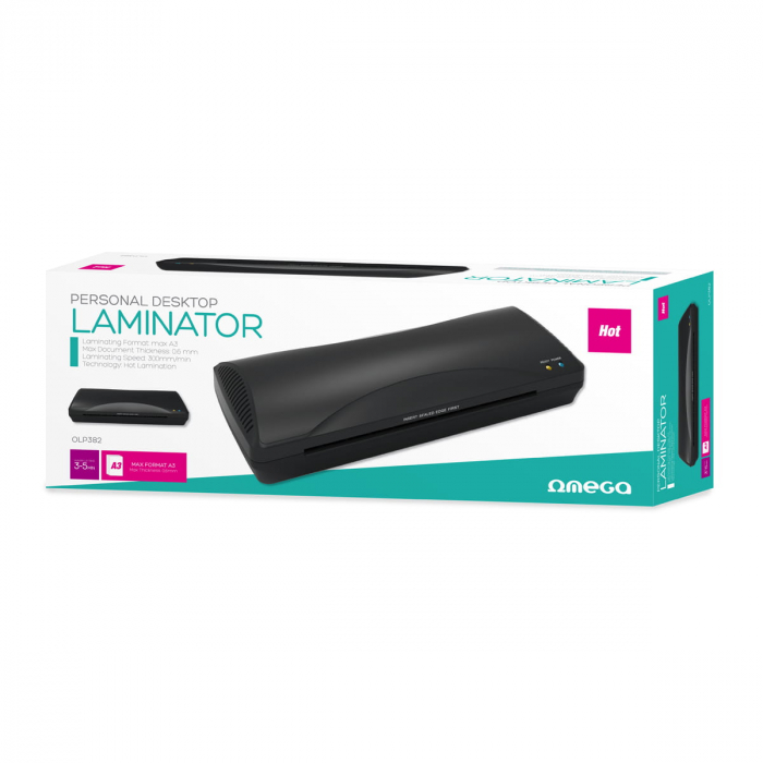 Laminator A3, Omega 45079, 30 cm/min, 265W, laminare calda si rece, negru [3]