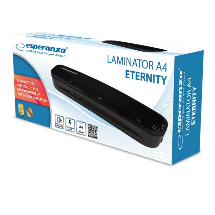 Laminator A4, Esperanza Eternity 94938, laminare calda si rece, 80 - 125 microni, 250 mm / minut [2]