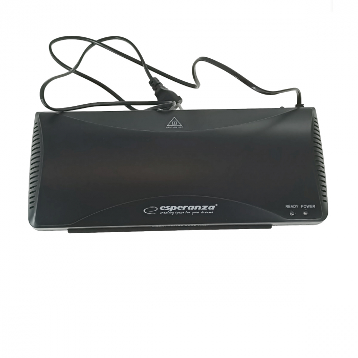 Laminator A4 Esperanza Infinity 93202, 250 mm/min, 265W, lungime cablu 130cm, negru [2]