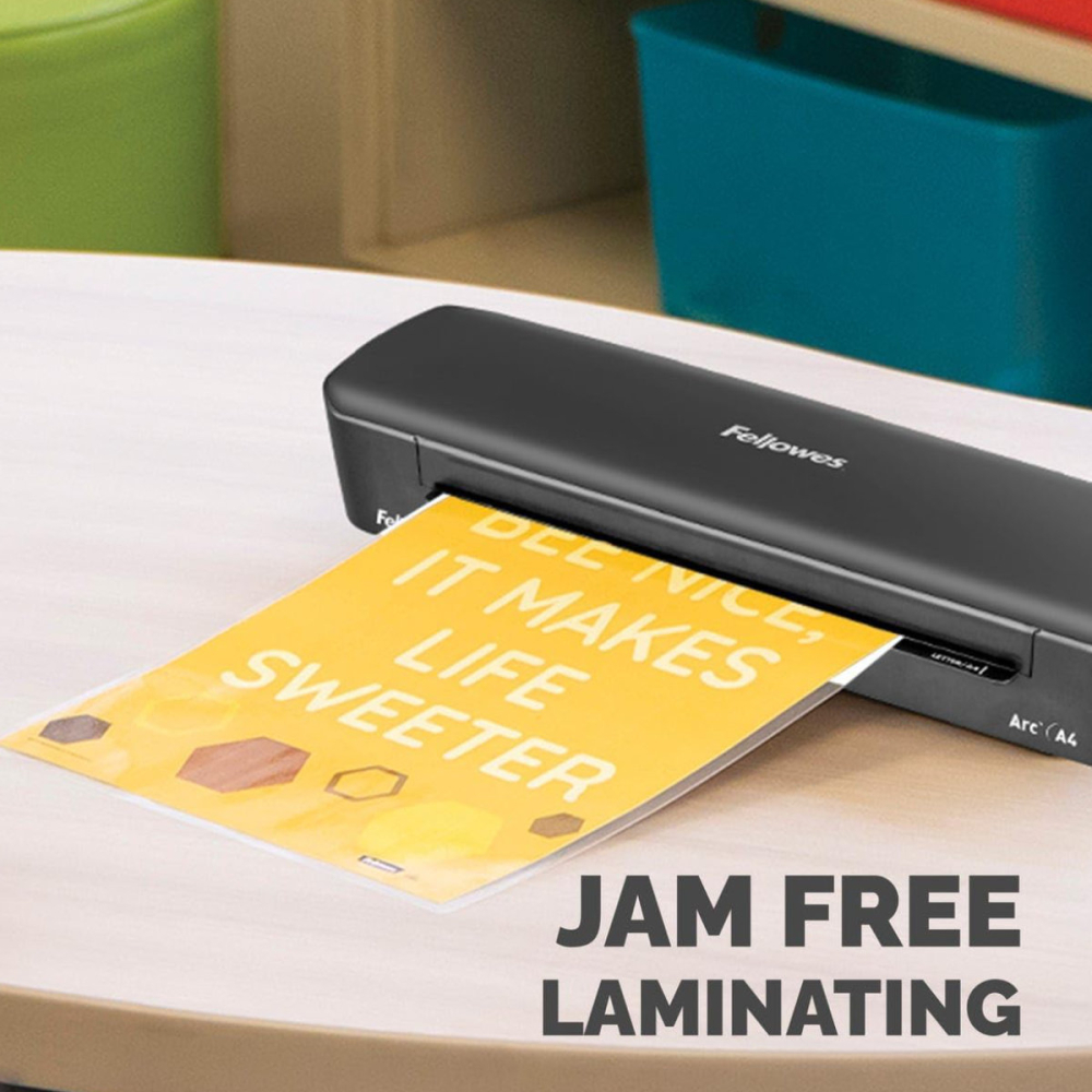 Laminator A4 Fellowes Arc cu functie de eliberare si kit folii inclus pentru documente, fotografii si proiecte creative [5]