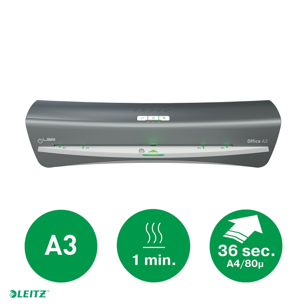 Laminator Leitz iLAM Office, A3, kit folii laminare inclus, gri [5]
