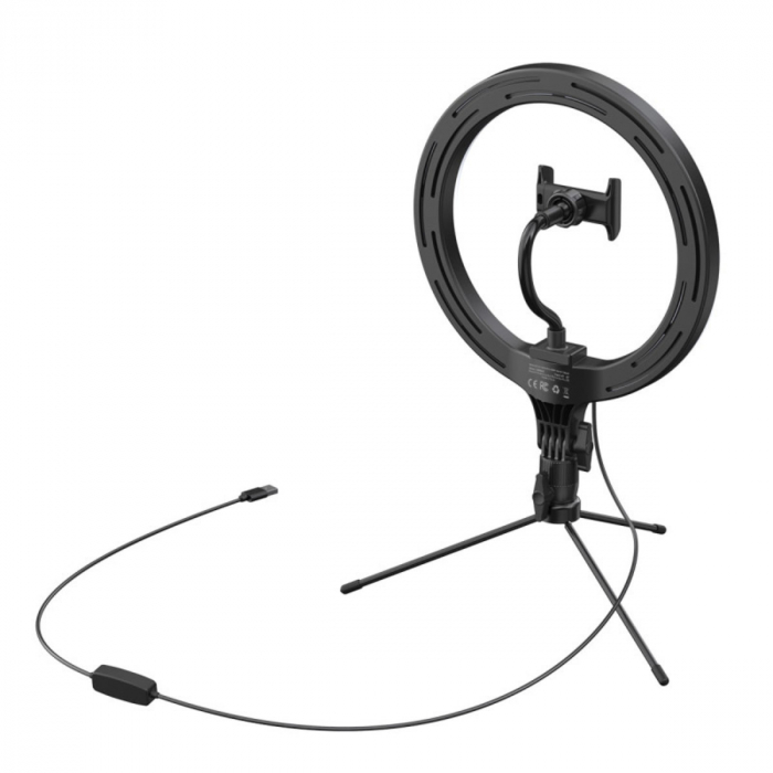 Lampa Led Circulara 12 inch, Baseus CRZB10-A01 cu Suport Smartphone si Stand Birou [4]