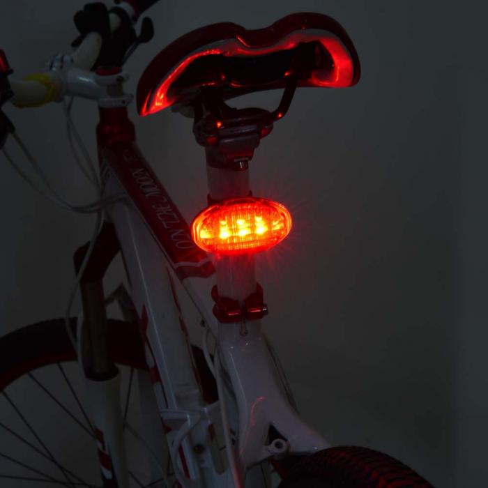 Stop spate bicicleta, Esperanza, 5 LED-uri, impermeabil, 7 moduri iluminare, rosu [6]