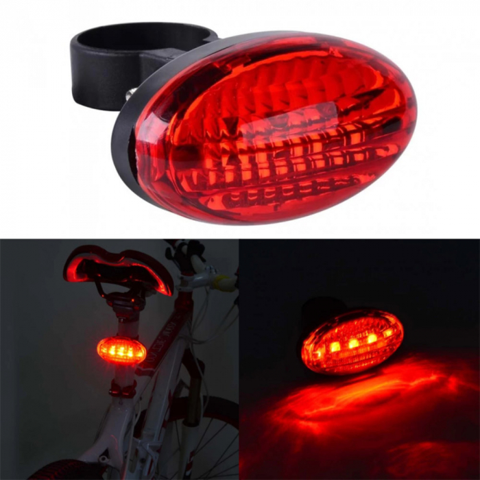 Stop spate bicicleta, Esperanza, 5 LED-uri, impermeabil, 7 moduri iluminare, rosu [3]