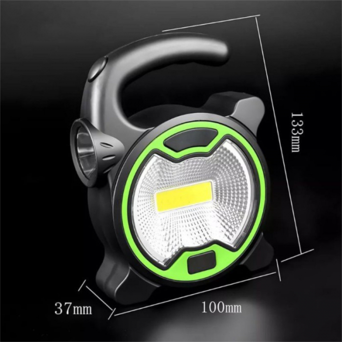 Lampa cu lanterna portabila, LED, 100 lumeni, 3 x AA, cu maner, 133 x 100 mm [2]