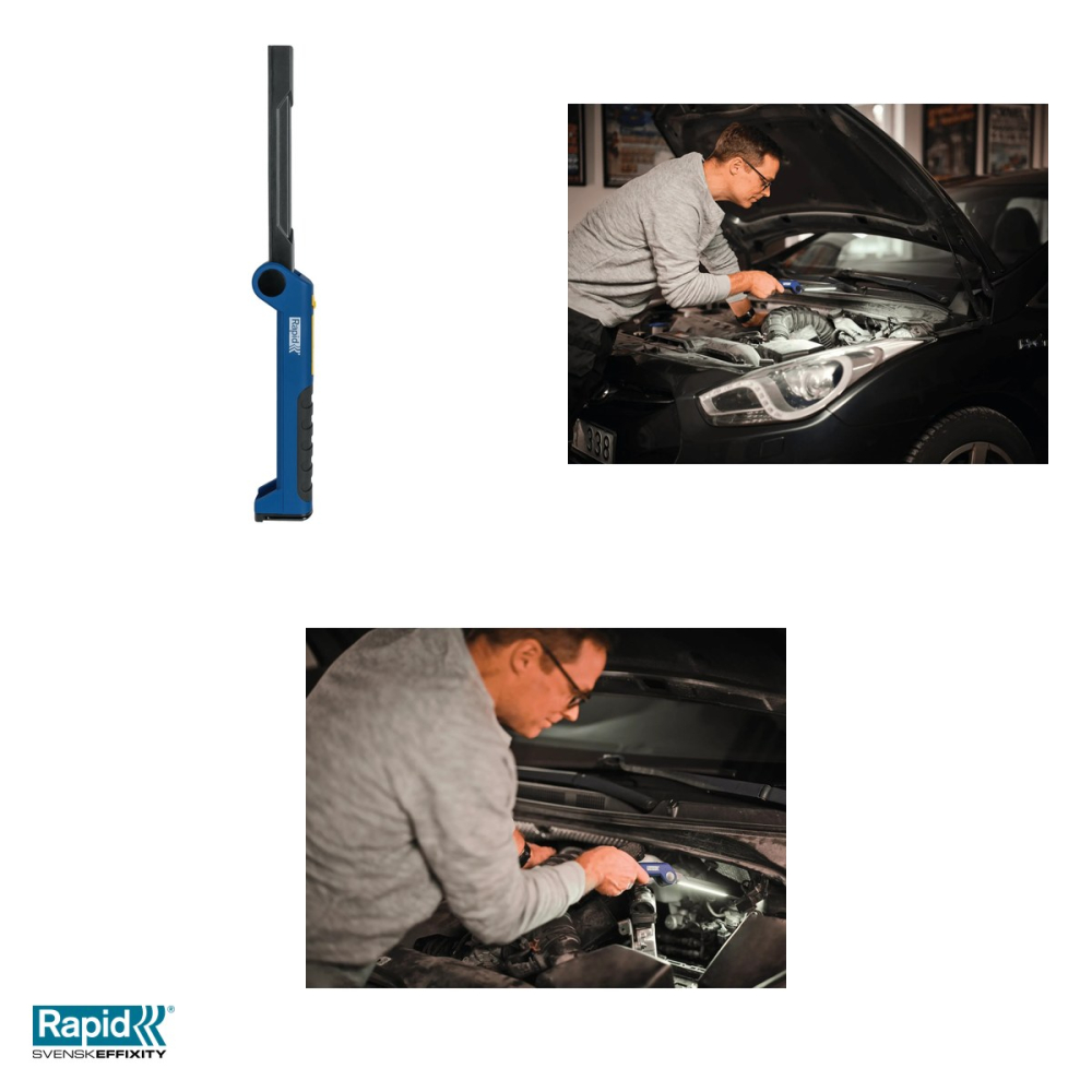 Lampa de lucru LED Rapid The Mechanic 2 in 1 pliabila, 250 sau 500 lumeni si spot de 50 lumeni, magnet si carlig, IP20, 44x197x33 mm [4]