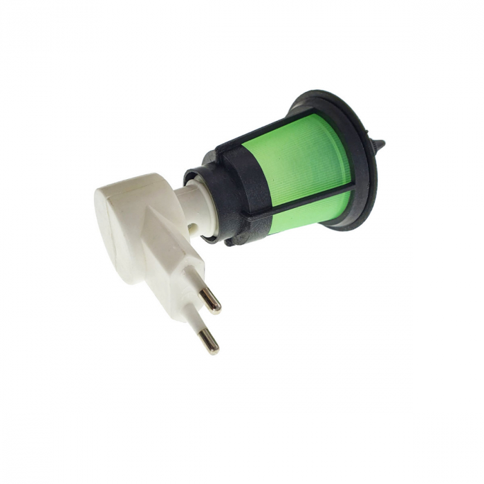 Lampa de veghe cu buton intrerupator, design felinar cu abajur verde [2]