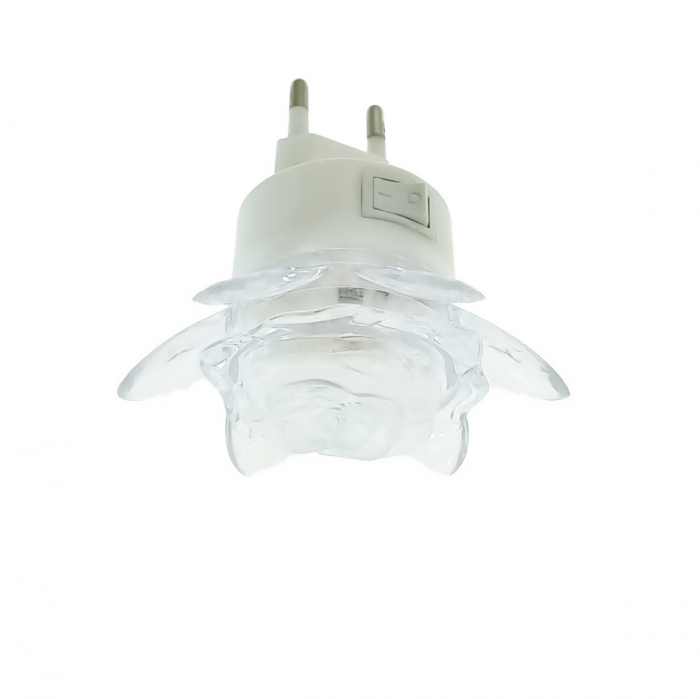 Lampa de veghe LED, design tip floare, cu intrerupator, FE-40464, iluminare multicolora [3]