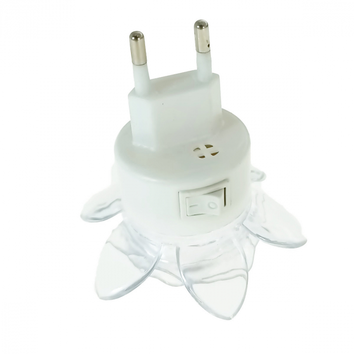 Lampa de veghe LED, design tip floare, cu intrerupator, FE-40464, iluminare multicolora [2]