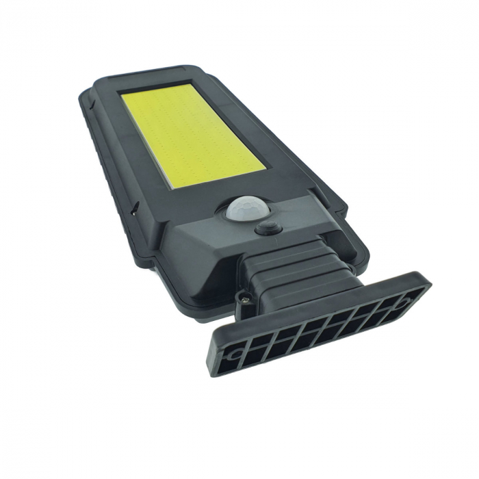 Lampa LED cu incarcare solara, LTC 76626, 30W COB 2000lm, acumulator 2400 mAh, cu senzori, telecomanda, neagra [3]
