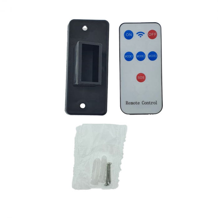 Lampa LED cu incarcare solara, LTC 76626, 30W COB 2000lm, acumulator 2400 mAh, cu senzori, telecomanda, neagra [5]