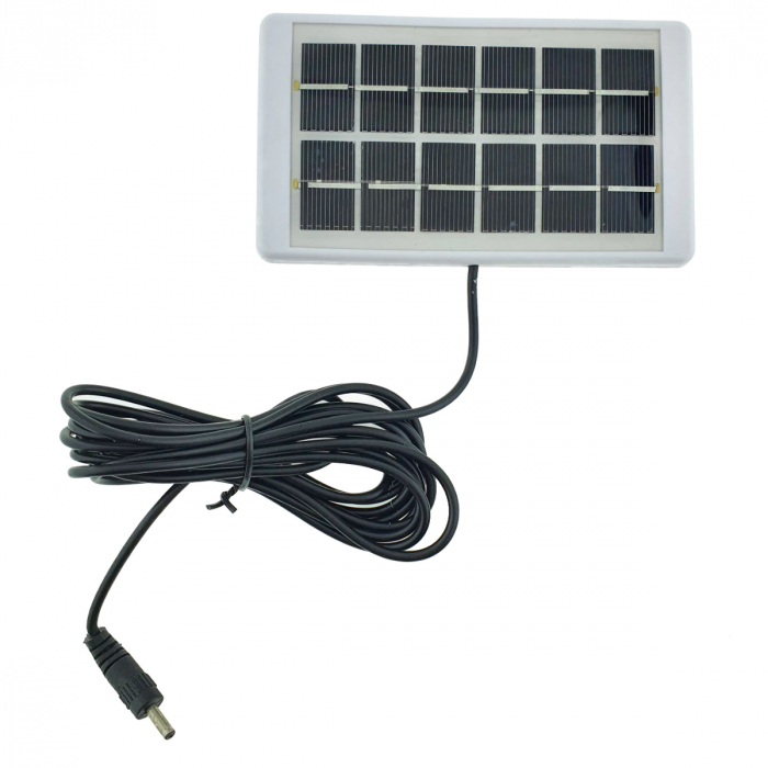 Lampa LED cu panou solar detasabil, GR-020, carlig de prindere, lungime cablu 2.6m, buton control, alb [6]