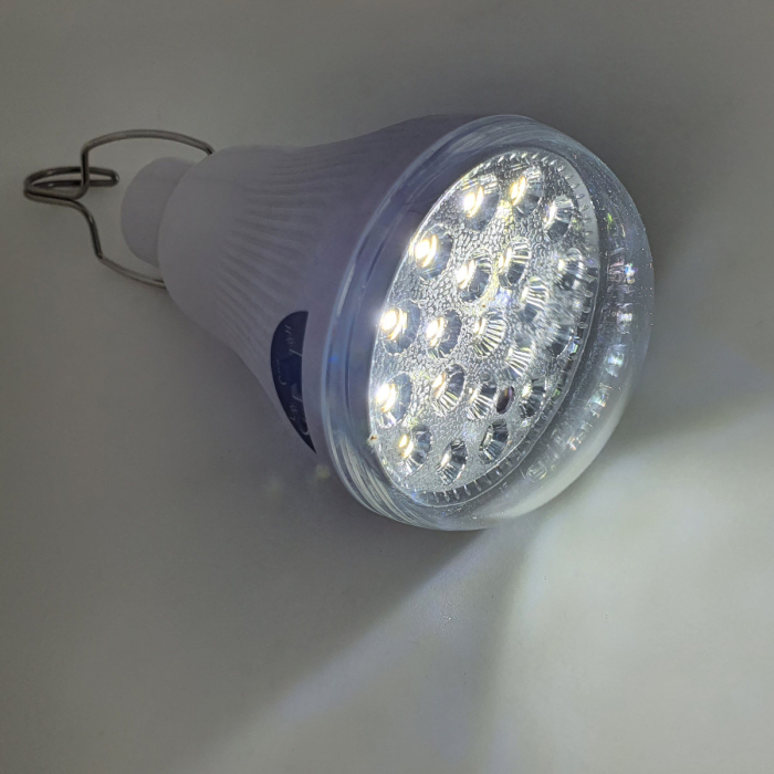 Lampa LED cu panou solar detasabil, GR-020, carlig de prindere, lungime cablu 2.6m, buton control, alb [3]