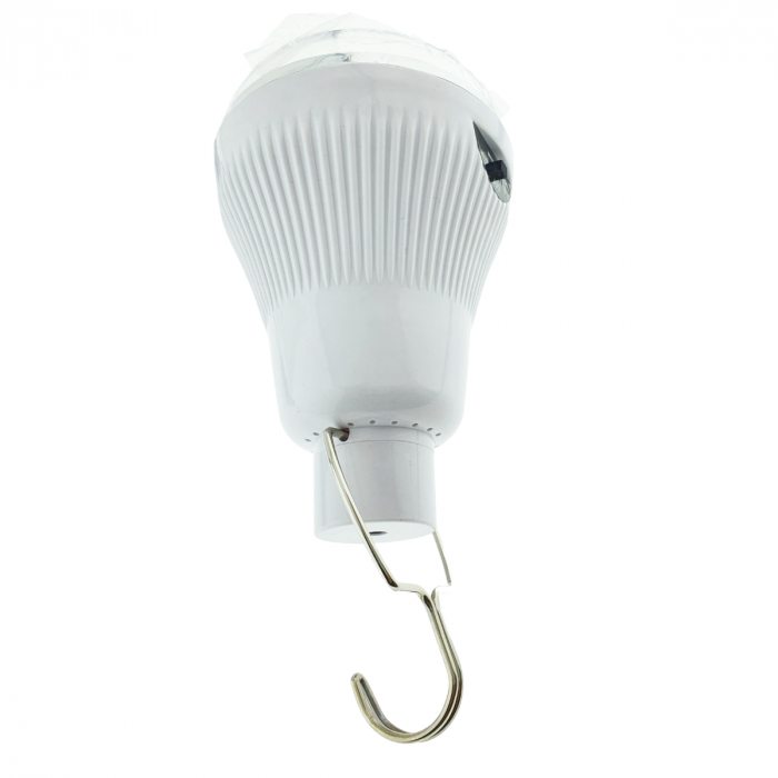 Lampa LED cu panou solar detasabil, GR-020, carlig de prindere, lungime cablu 2.6m, buton control, alb [4]