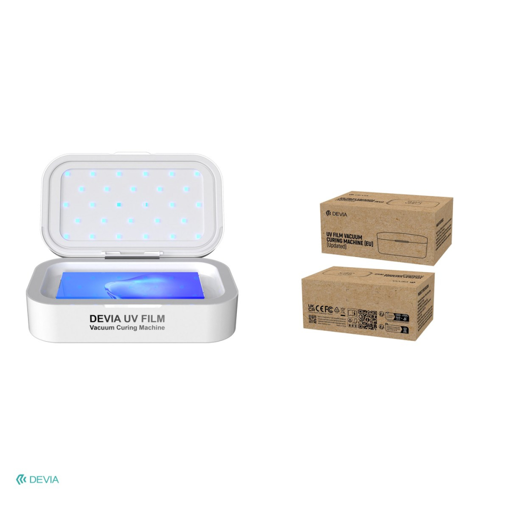 Lampa LED cu vacuum Devia, pentru lipit folii pe smartphone, 2.5A, 30W, cu functie de sterilizare si dezinfectie, 240 x 140 x 80mm, Alba [4]