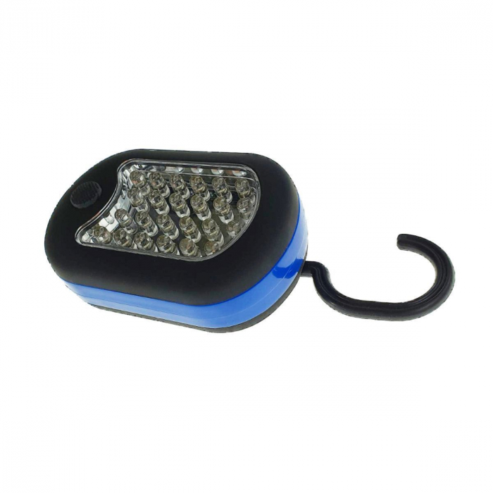 Lampa universala cu 27 led-uri, magnet si carlig de prindere, 95x60x35mm, 3xAAA [4]