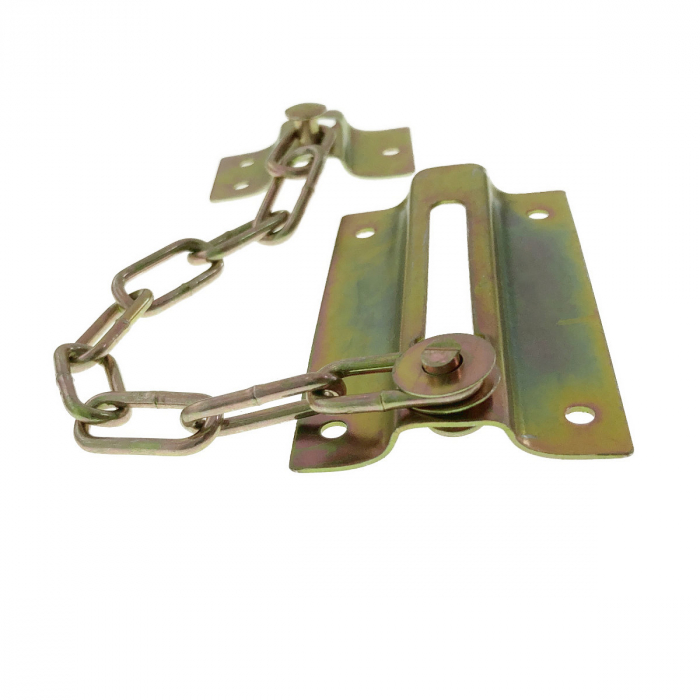 Lant de siguranta pentru usa de intrare, blocare si intredeschidere, lungime 180mm, auriu [2]