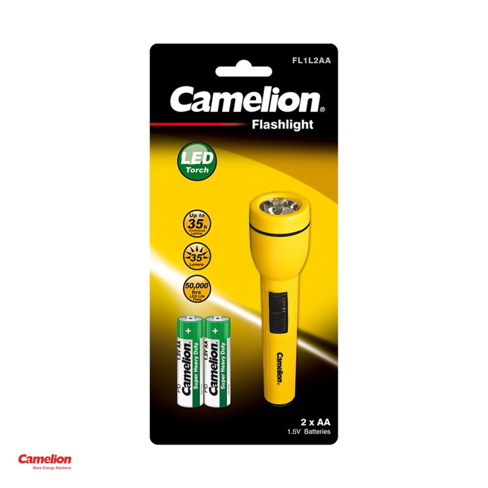 Lanterna Camelion FL1L2AA2R6P, LED 0,4 W, 35 lm, plastic, 2 baterii AA incluse, diverse culori [4]
