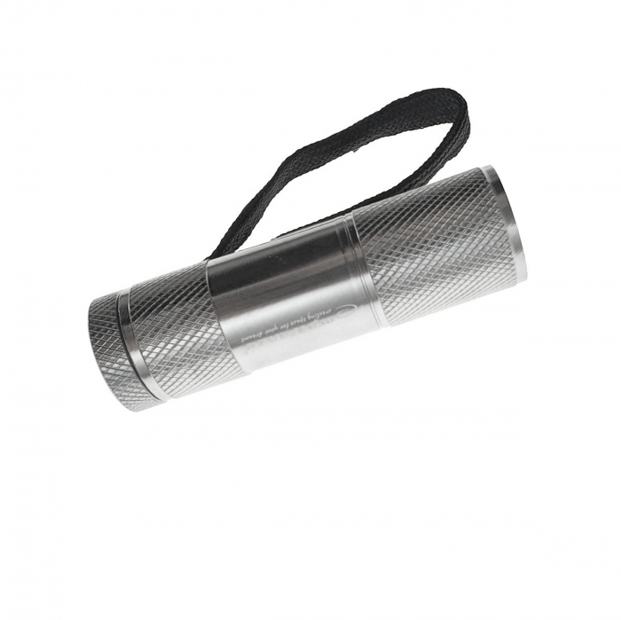 Lanterna cu 9 led-uri, Esperanza ALTAIR , corp aluminiu, lungime 90mm, 3xAAA , argintie [5]