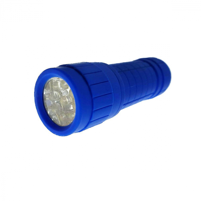 Lanterna cu 9 led-uri, Lamex 72826, cu prindere anti-alunecare, 100x30mm, 3xAAA, albastra [4]