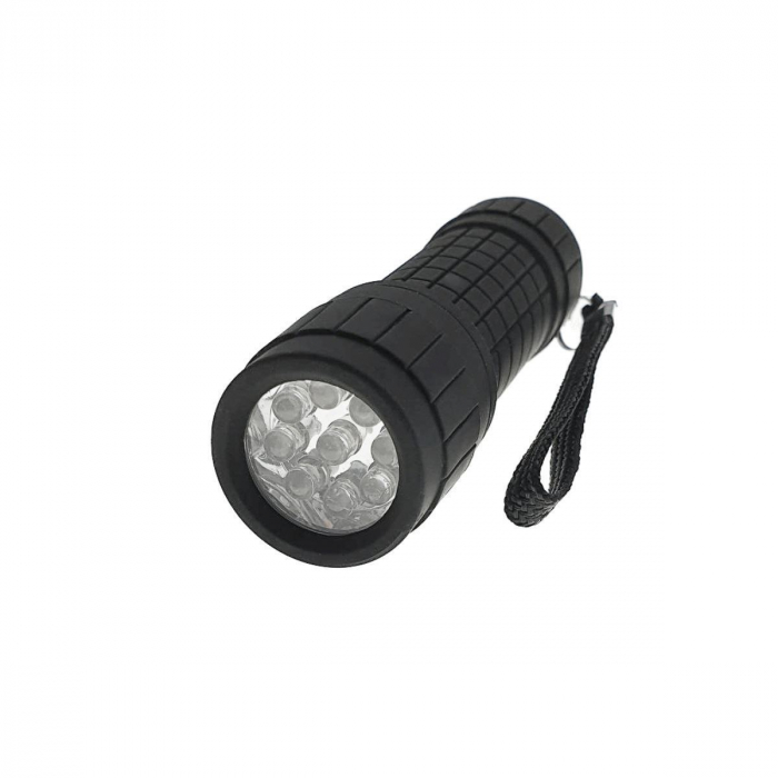 Lanterna cu 9 led-uri, Lamex 72826, cu prindere anti-alunecare, 100x30mm, 3xAAA, neagra [2]