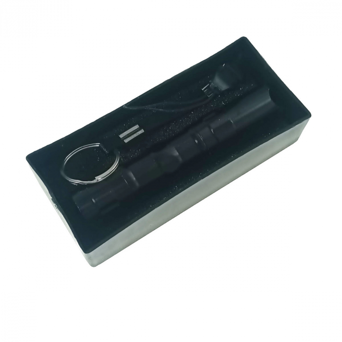 Lanterna cu Led 3W, corp aluminiu, lungime 96mm, alimentare 1 x LR6, neagra [5]