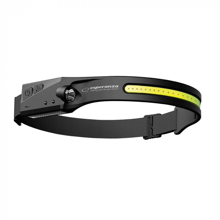 Lanterna de cap cu banda LED COB 3W si reflector XPE 1W, senzor miscare, baterie Li-Ion 120 mAh si port USB-C, ES-96089, IPX2 [2]