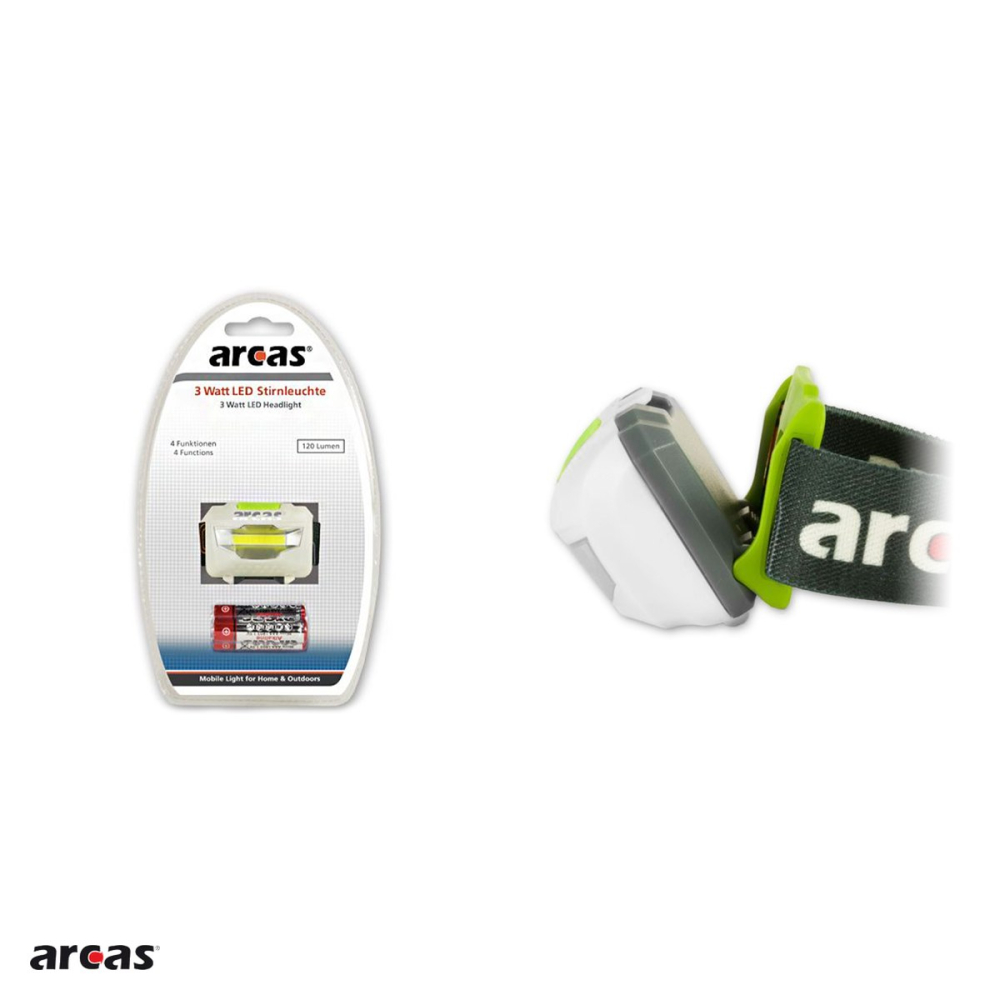 Lanterna frontala Arcas, 1 LED 3 W, 120 lm, 3 baterii AAA incluse [4]