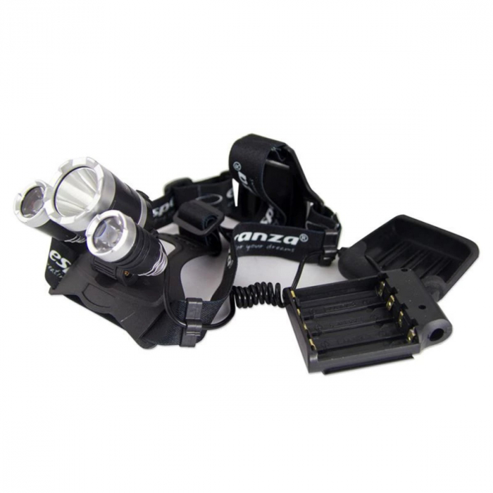 Lanterna frontala, Esperanza Cepheus, LED CREE T6 si doua diode XPE, inclinare reglabila, prindere cu banda elastica, alimentare 4 x AA [5]