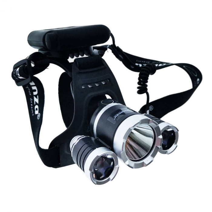 Lanterna frontala, Esperanza Cepheus, LED CREE T6 si doua diode XPE, inclinare reglabila, prindere cu banda elastica, alimentare 4 x AA [2]