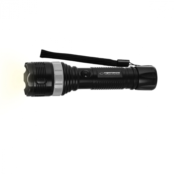 Lanterna LED 1W, 60 lumeni, lumina reglabila, 3 x AAA, 16 x 4 cm, rezistenta, ES-96106, neagra [1]