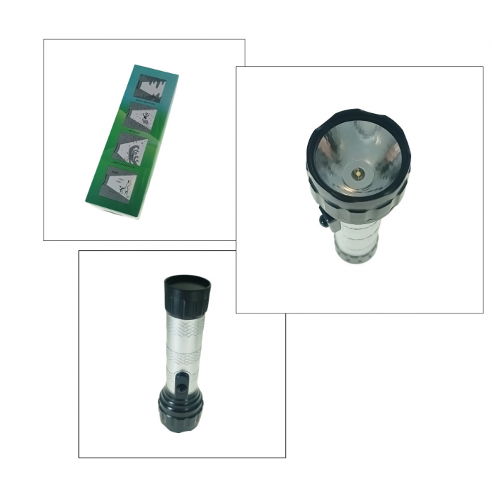 Lanterna LED, cu snur, 2xLR20, 194 x 59 x 59 mm, aluminiu [4]