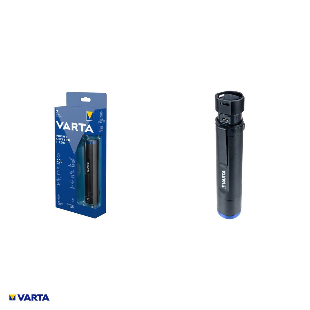 Lanterna reincarcabila VARTA Night Cutter F20R 18900, LED Cree 6 W, 400 lm, IPX4, aluminiu, 4 moduri, cablu micro USB [4]