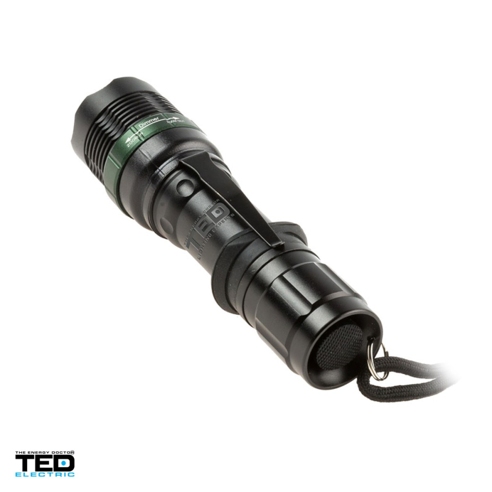 Lanterna TED Electric YM-109 TED003720, LED XPE, 5 W, 240 lm, zoom, IP65, 1 acumulator 18650 inclus [4]