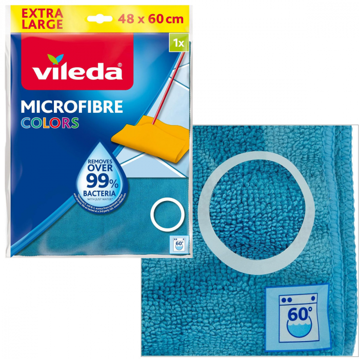 Laveta pentru podea Vileda Microfibre Cloth Colors Extra Large 19650, 48 x 60 cm, albastra [4]