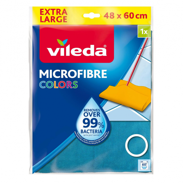 Laveta pentru podea Vileda Microfibre Cloth Colors Extra Large 19650, 48 x 60 cm, albastra [1]