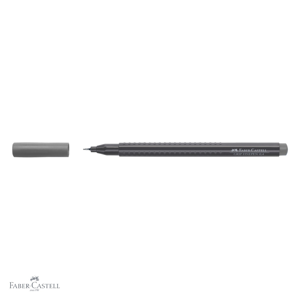 Liner 0.4 mm gri Faber-Castell Grip, forma ergonomica triunghiulara, pentru desen tehnic si scriere precisa [4]