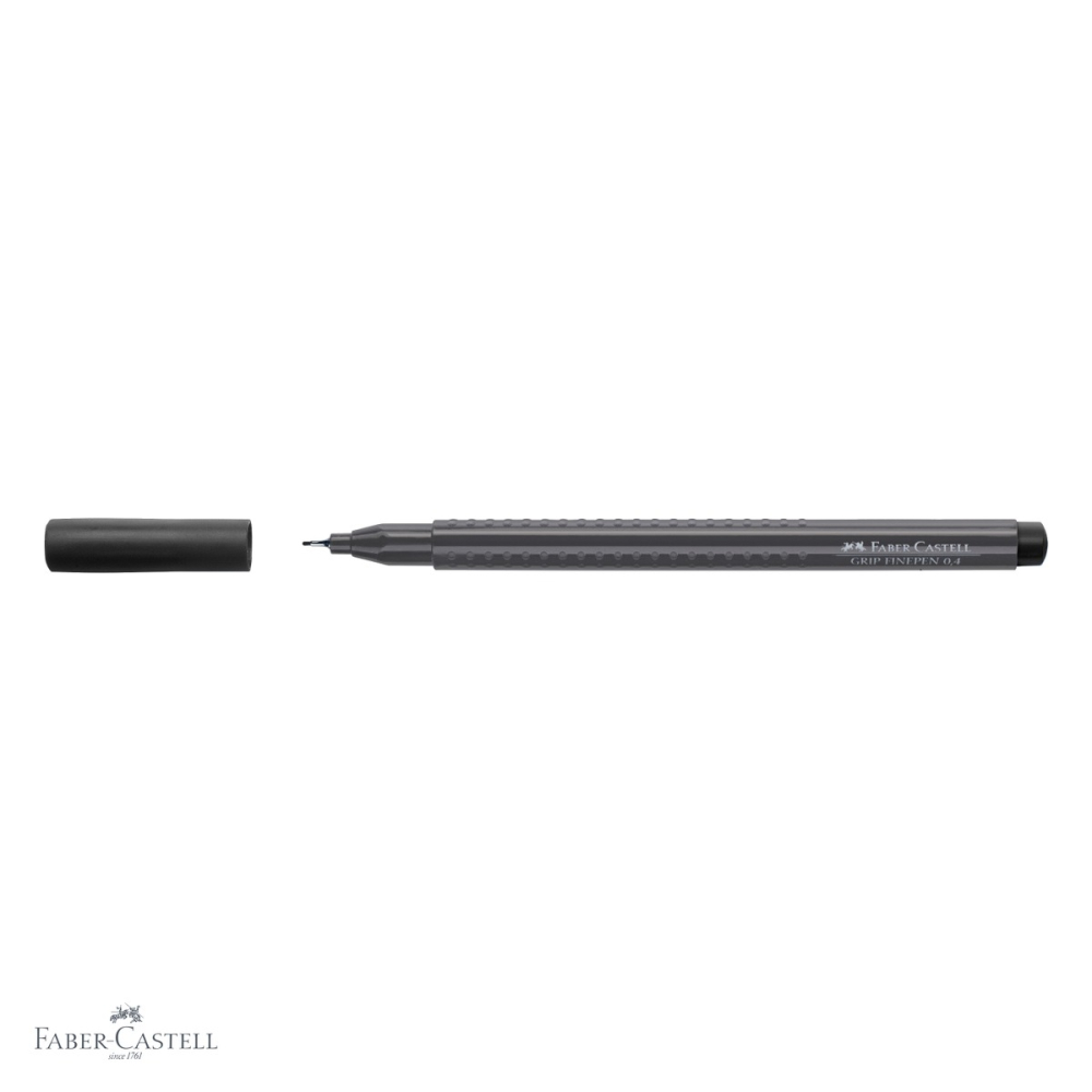 Liner 0.4 mm negru Faber-Castell Grip, forma ergonomica triunghiulara, pentru desen tehnic si scriere precisa [4]