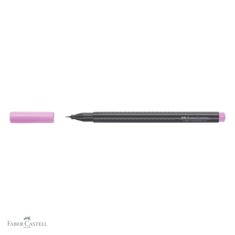 Liner 0.4 mm roz magenta Faber-Castell Grip, cerneala lavabila, pentru desen tehnic si scriere precisa [4]