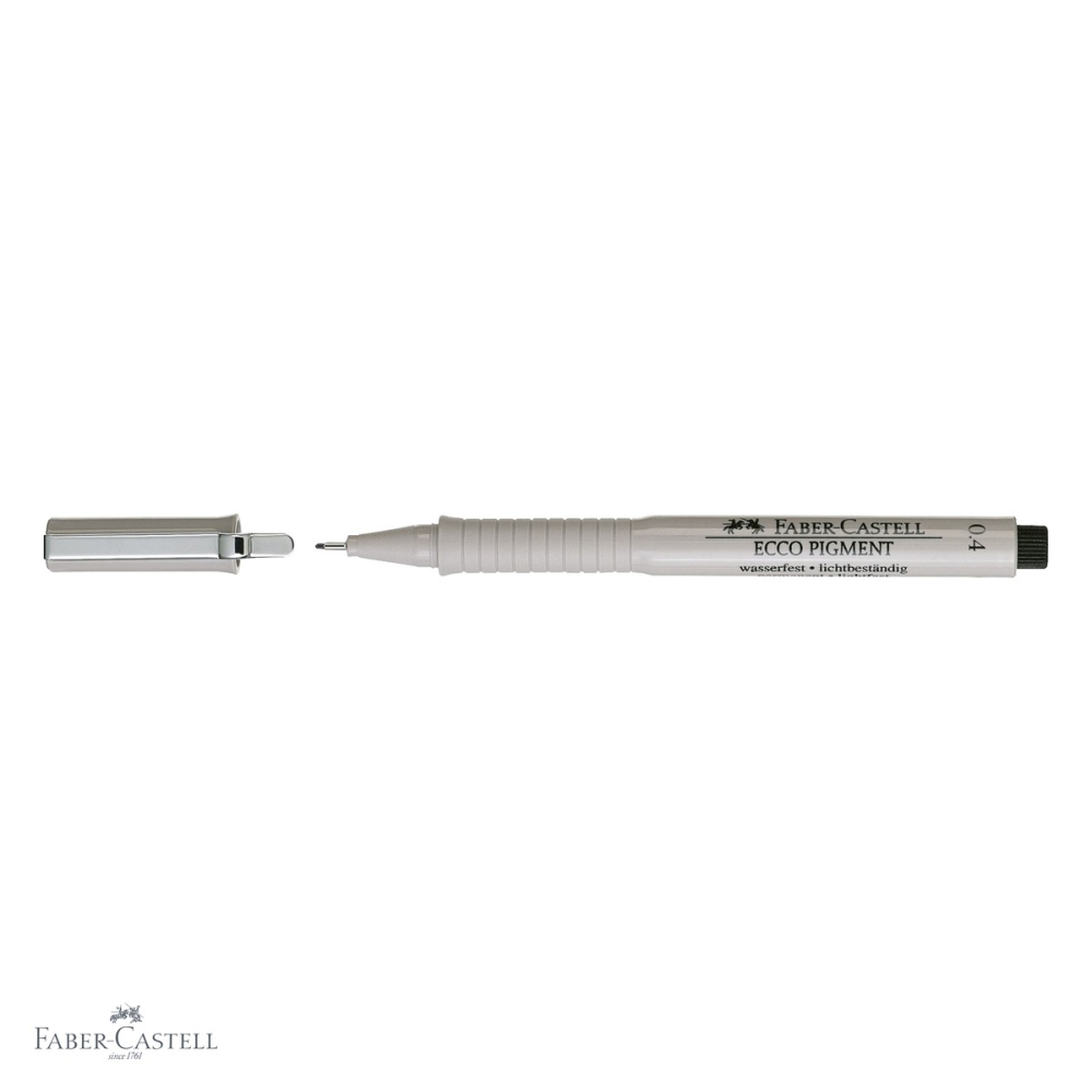 Liner 0.4mm Faber-Castell Ecco Pigment, cerneala pigmentata rezistenta la apa, pentru desen tehnic si schite [4]