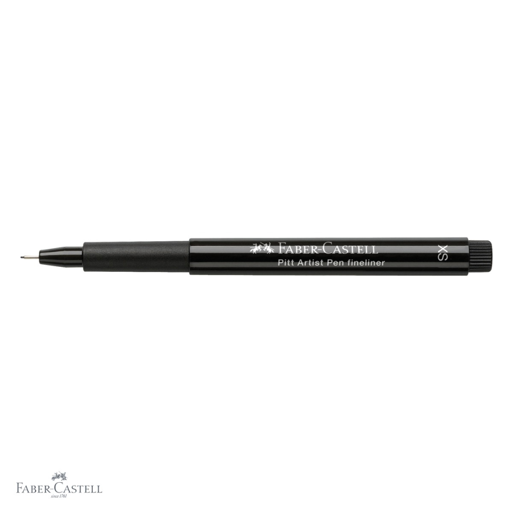 Liner artist pen Faber-Castell Pitt, varf XS 0.1 mm, cerneala neagra permanenta rezistenta la apa, pentru schite si ilustratii [4]