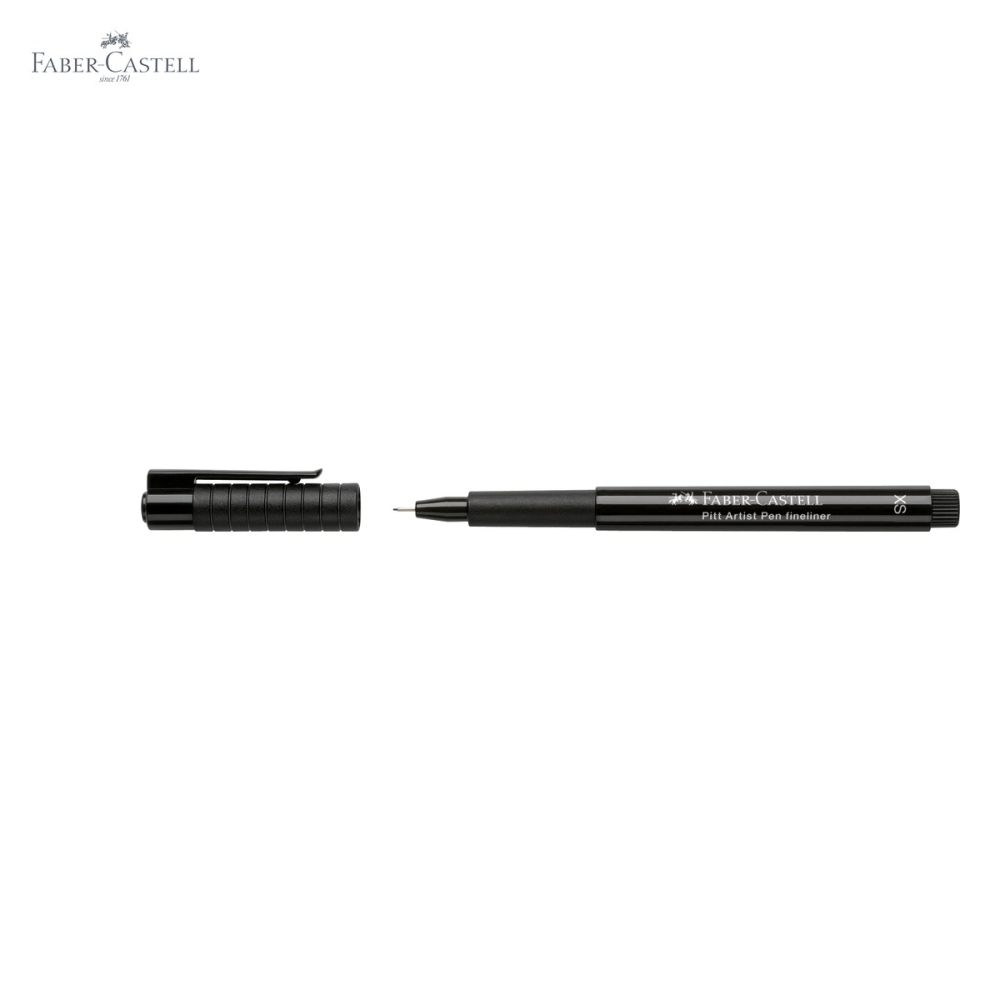 Liner artist pen Faber-Castell Pitt, varf XS 0.1 mm, cerneala neagra permanenta rezistenta la apa, pentru schite si ilustratii [5]