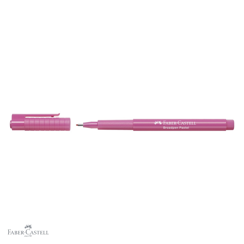 Liner Faber-Castell Broadpen 1554, culoare purpuriu pastel, varf 0.8 mm, pentru scris si desen [4]