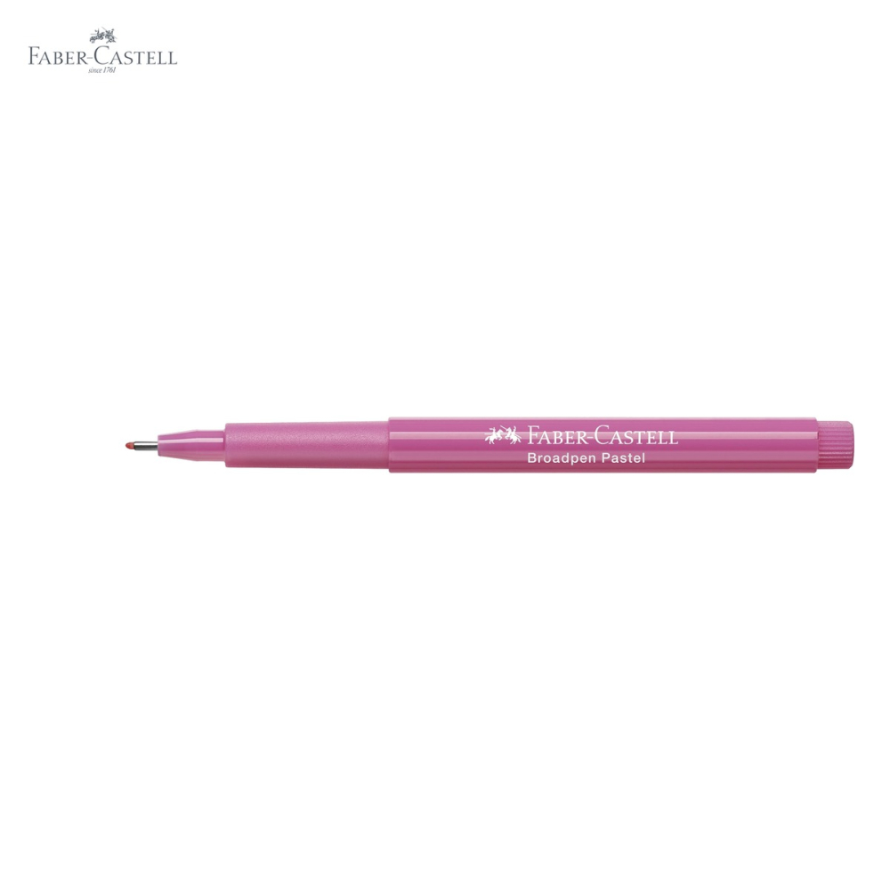 Liner Faber-Castell Broadpen 1554, culoare purpuriu pastel, varf 0.8 mm, pentru scris si desen [5]