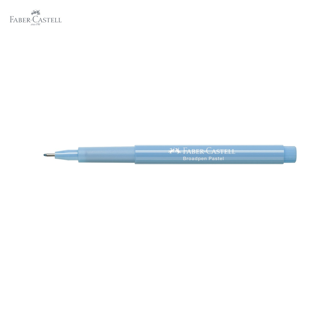 Liner Faber-Castell Broadpen 1554, varf 0.8 mm, culoare bleu pastel, pentru scris si desen [5]