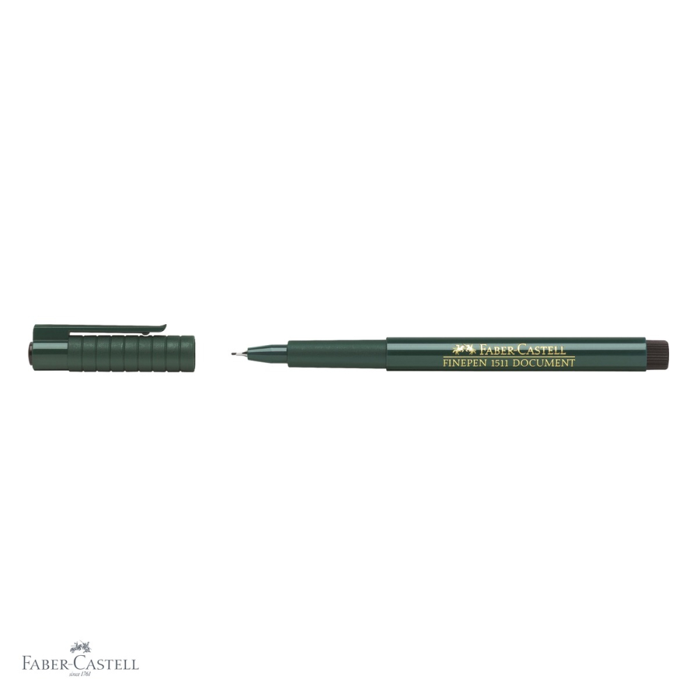 Liner Faber-Castell Finepen 1511, varf metalic 0.4 mm, cerneala permanenta pe baza de apa, negru [4]