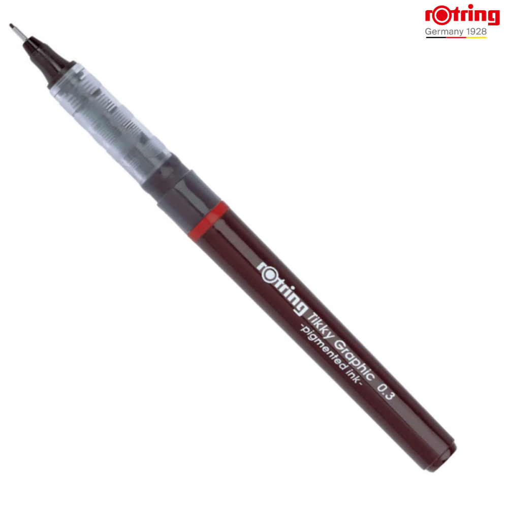 Liner Graphic cu Tehnologie Free Ink 0.3mm Negru, pentru Desen Tehnic si Arhitectura, cu Varf Metalic, Tikky Rotring [3]