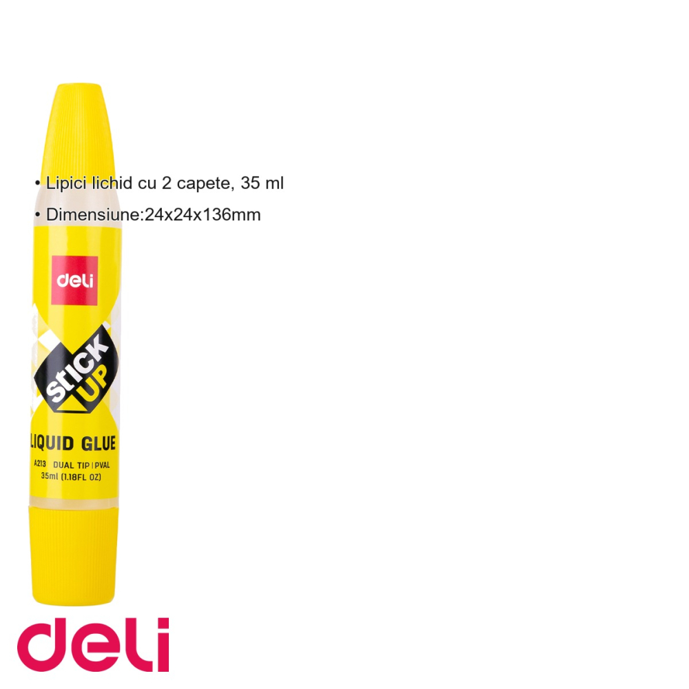 Lipici lichid Deli cu 2 capete de aplicare, 35 ml, pentru birou si scoala [3]
