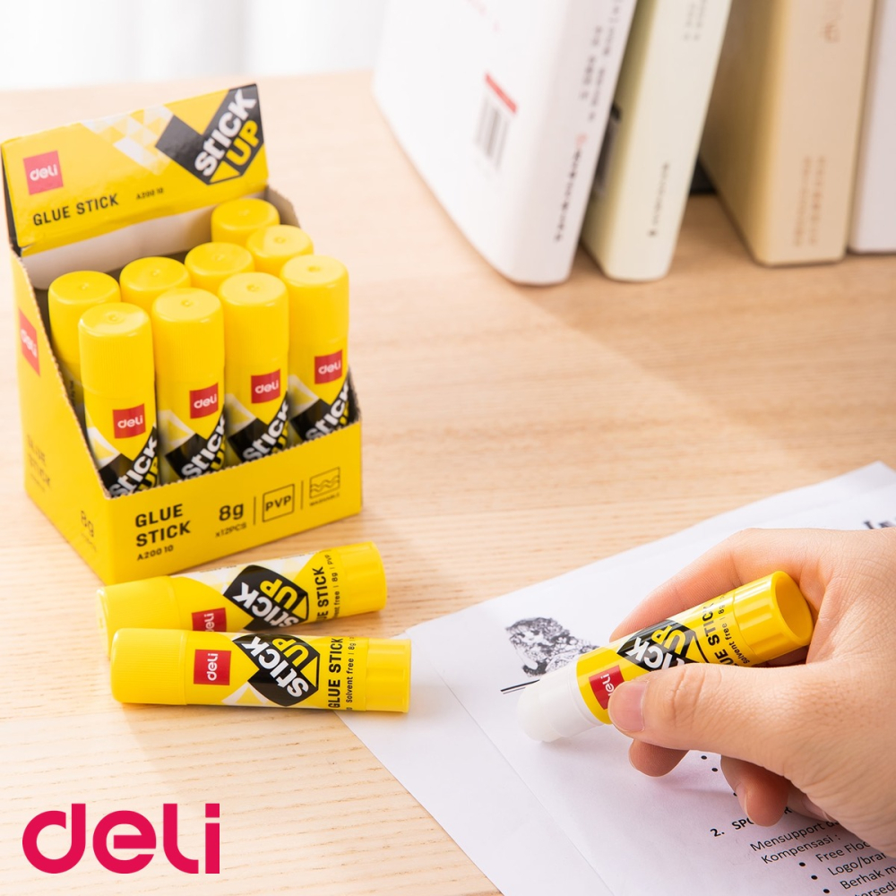 Lipici stick Deli 8g, uscare rapida, lavabil, pentru birou si scoala [4]
