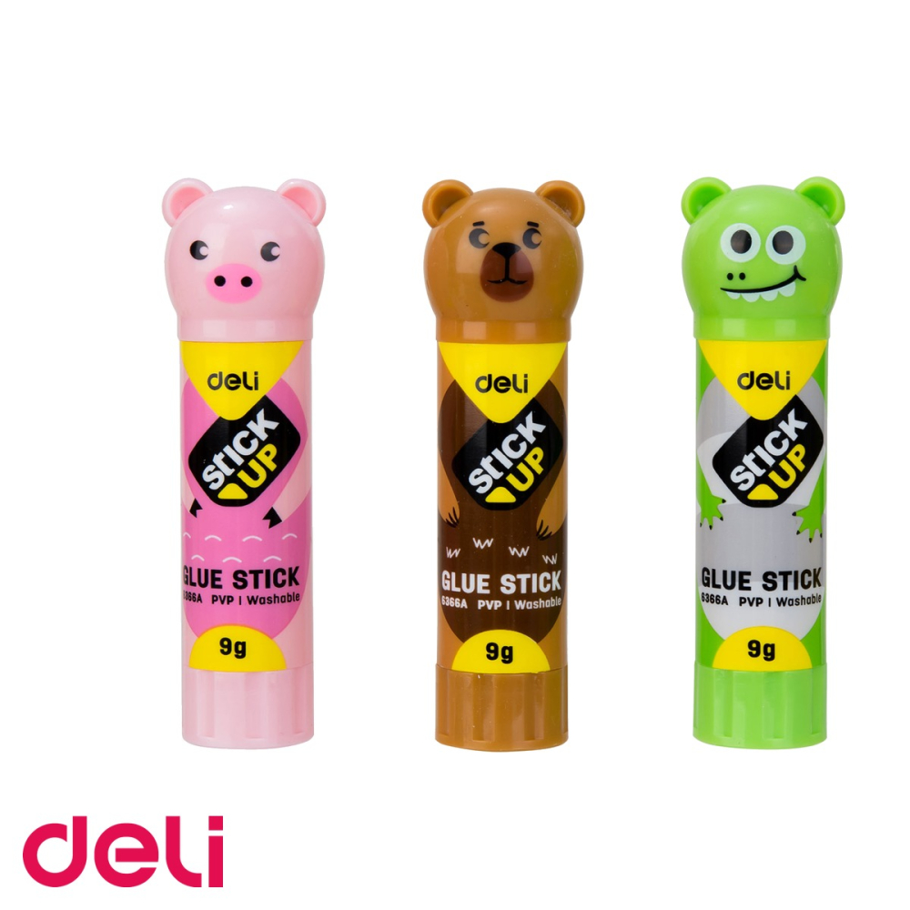 Lipici stick Deli model animale, adeziv 9g cu uscare rapida, lavabil, pentru copii si birou [5]